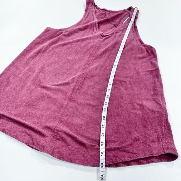 Eileen Fisher rust color linen asymmetrical tank PM - Picture 8 of 9